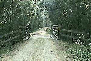 Crossing a bridge on the Elroy-Sparta Trail