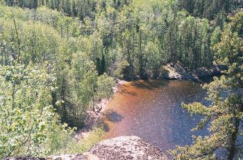 Near the top of the Big Shell - Woodland Caribou Park