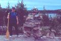 Rock Man on the trail to Obukowin Lake