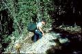 Carrying half packs on a steep portage