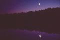 Moon over wilderness shores