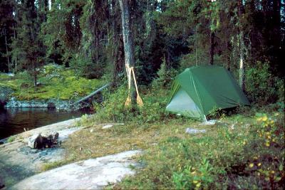 Campsite on Broken Arrow Lake - Woodland Caribou Park