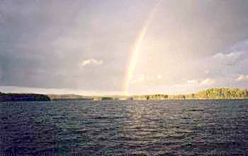 Double rainbow on North Tea Lake, algonquin park
