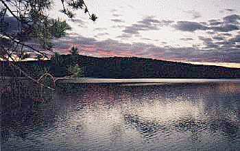 Evening sunset on Manitou Lake