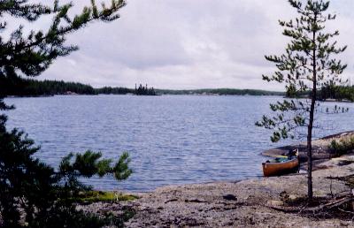 Camp on Irregular Lake