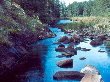 Rock garden on the Wanipigow River