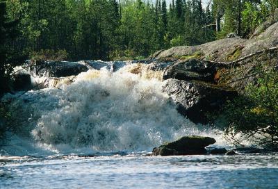 The Falls at Upper Gammon Lake - Woodland Caribou Park