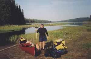 Norm H. at the portage to Little Mink Lake