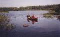 Norm Hooper and Wayne at the portage to Cub Lake