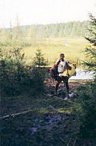 Wayne at Mink Creed portage - Algonquin Park, Canada