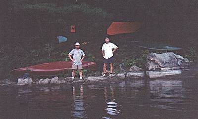 John and Wayne at Maple Lake campsite - Algonquin Park, Canada