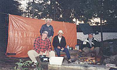 Preparing supper at Three Mile Lake campsite - Algonquin Park, Canada