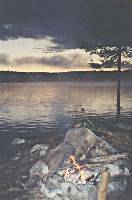 Campfire on Three Mile Lake - Algonquin Park, Canada