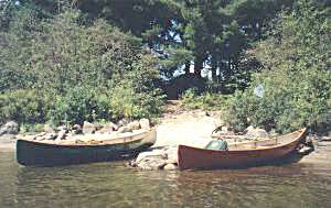 Idyllic campsite on Manitou Lake