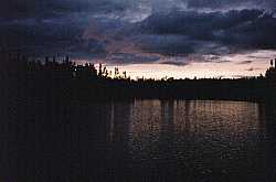 sunset - woodland caribou provincial park, ontario, canada