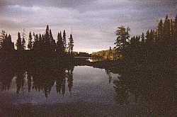evening - woodland caribou provincial park, ontario canada