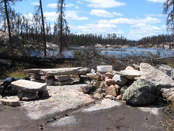 Jigsaw Lake campsite - Woodland Caribou Park